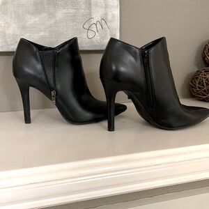 Black Ankle Stiletto Booties Size 10
